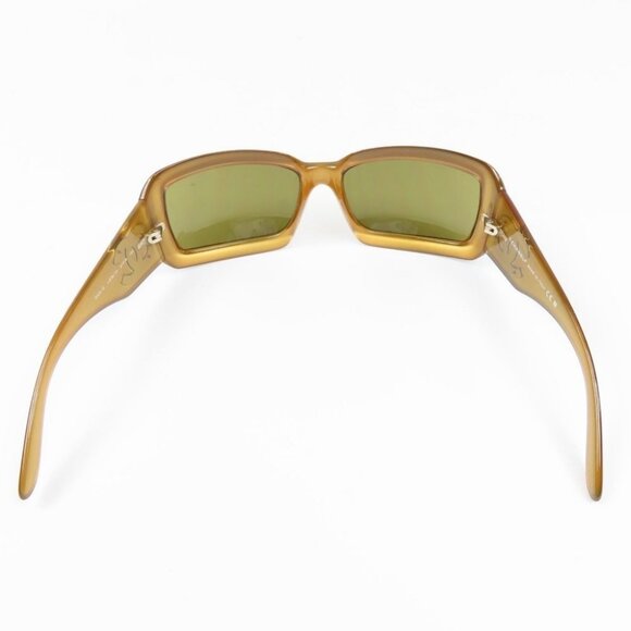 RARE CHANEL CC Vintage Logo Mother of Pearl Sunglasses 6022-Q Brown Amber - Picture 2 of 10